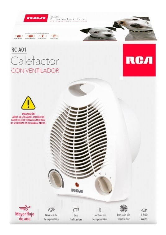 Rca Calefactor Con Ventilador Rc-a01 Color Blanco