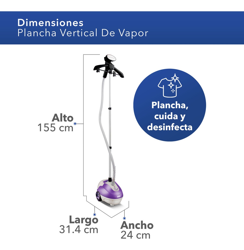 Rca Plancha Vertical De Vapor Con Pedestal Rca Rc-928 Color Morado