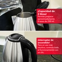 Rca Tetera Eléctrica Acero Inoxidable, Cocina, Rc-180gb01 Color Gris