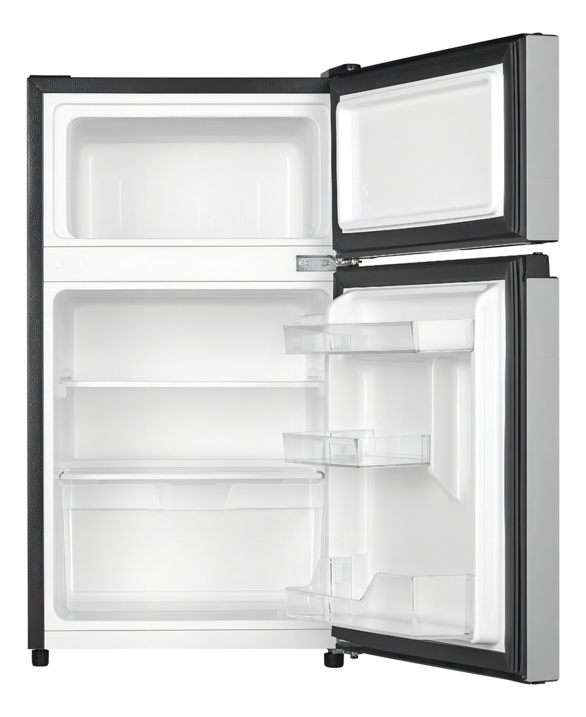 Refrigerador Con Freezer Frigobar Hisense Frigobar Rt31d6agx1 Color Gris Con Capacidad De 87l 127v