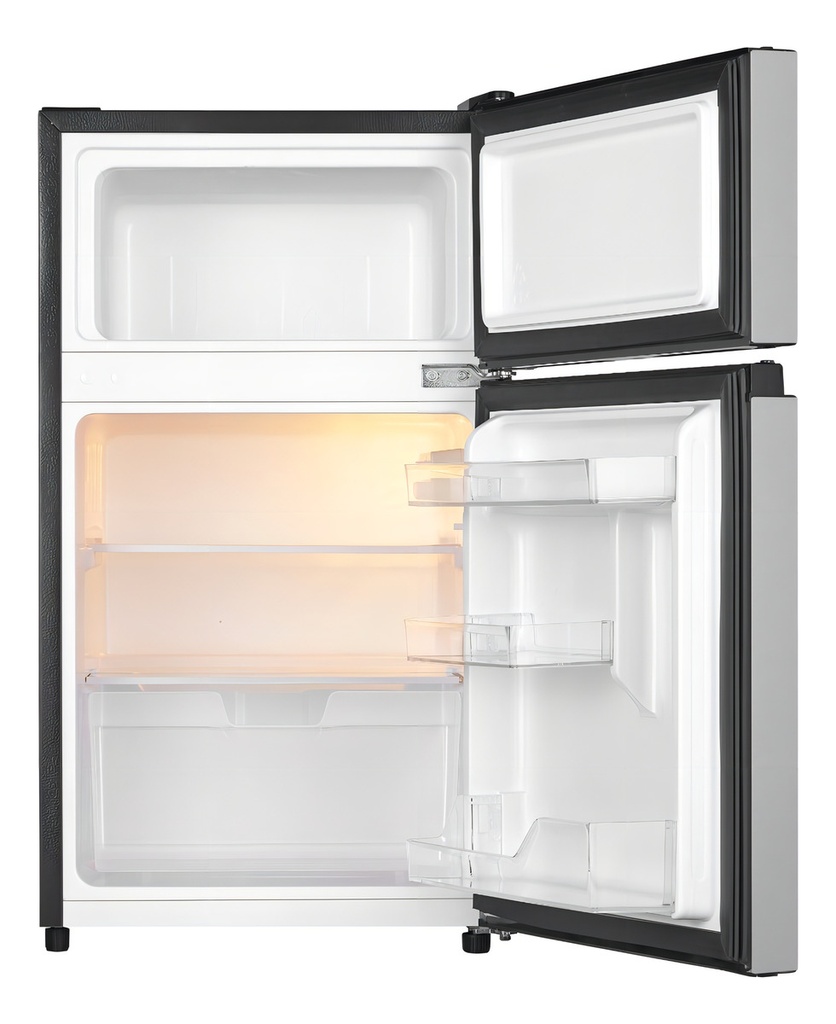 Refrigerador Con Freezer Frigobar Hisense Frigobar Rt31d6agx1 Color Gris Con Capacidad De 87l 127v