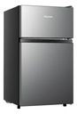 Refrigerador Con Freezer Frigobar Hisense Frigobar Rt31d6agx1 Color Gris Con Capacidad De 87l 127v