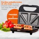 Sandwichera Eléctrica Huken Mk-sm-2ss Sandwicheras-y-paninis Color Plateado 127v