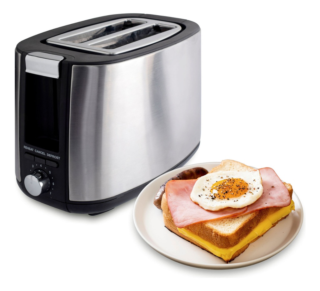 Tostador De Pan Koblenz De 2 Rebanadas 800w Con 7 Niveles De Tostado Color Tkm-800 In Acero Inoxidable