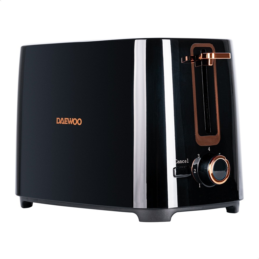 Tostador De Pan Y Bagel 2 Rebanadas 7 Niveles 700w Daewoo Color Negro