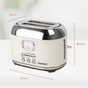 Tostador Retro Breakfast Dst-6584 Color Marfil