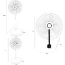 Ventilador Dace 3 En 1 Base Clip 18 100w Holbox V318104 Color De La Estructura Negro Color De Las Aspas Cromo Diámetro 18 Cm Material De Las Aspas Metal