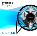Ventilador De Escritorio 4 Taurus Mini, Metálico, Usb Color De La Estructura Negro Color De Las Aspas Plateado