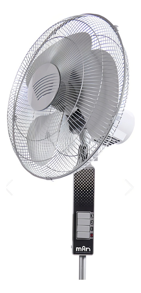 Ventilador De Pedestal 16 Marca Man Vpg-9016 3 Vel 3 Aspas Estructura Negro Aspas Gris Claro Diámetro 30 Cm Material De Las Aspas Plástico