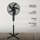 Ventilador De Pedestal Practika 16 Pulgadas, 2 Velocidades Color De La Estructura Negro