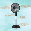 Ventilador De Pedestal Taurus Silent Power Cantidad De Aspas 6 Color De La Estructura Negro Diámetro 18   Material De Las Aspas Plástico