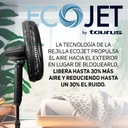 Ventilador De Pedestal Taurus Silent Power Cantidad De Aspas 6 Color De La Estructura Negro Diámetro 18   Material De Las Aspas Plástico