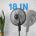 Ventilador De Pedestal Taurus Silent Power Cantidad De Aspas 6 Color De La Estructura Negro Diámetro 18   Material De Las Aspas Plástico