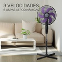 Ventilador De Pedestal Universe Taurus 16 Potente Silencioso Color De La Estructura Morado