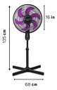 Ventilador De Pedestal Universe Taurus 16 Potente Silencioso Color De La Estructura Morado