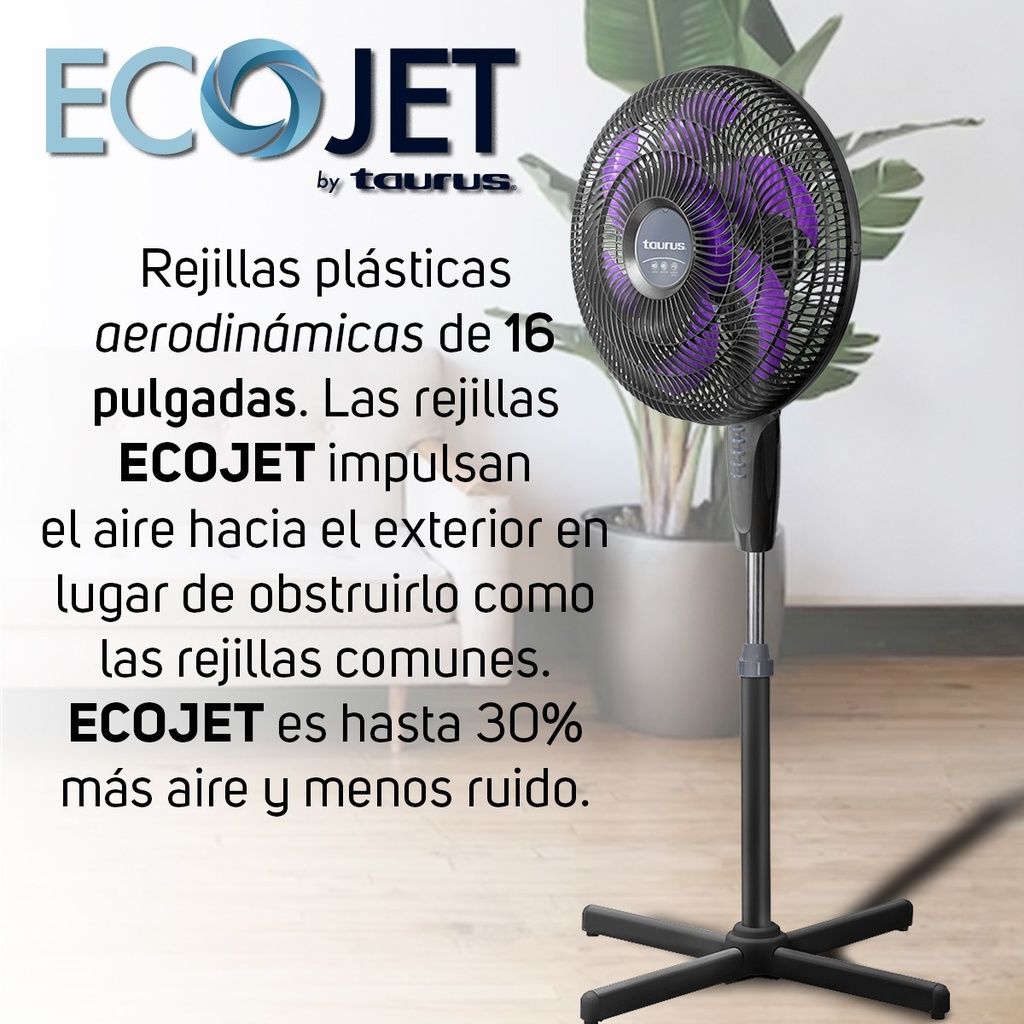 Ventilador De Pedestal Universe Taurus 16 Potente Silencioso Color De La Estructura Morado