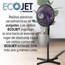 Ventilador De Pedestal Universe Taurus 16 Potente Silencioso Color De La Estructura Morado