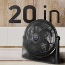 Ventilador De Piso Taurus Rush, 20 , Ecojet, Empotrable Color De La Estructura Negro Color De Las Aspas Negro
