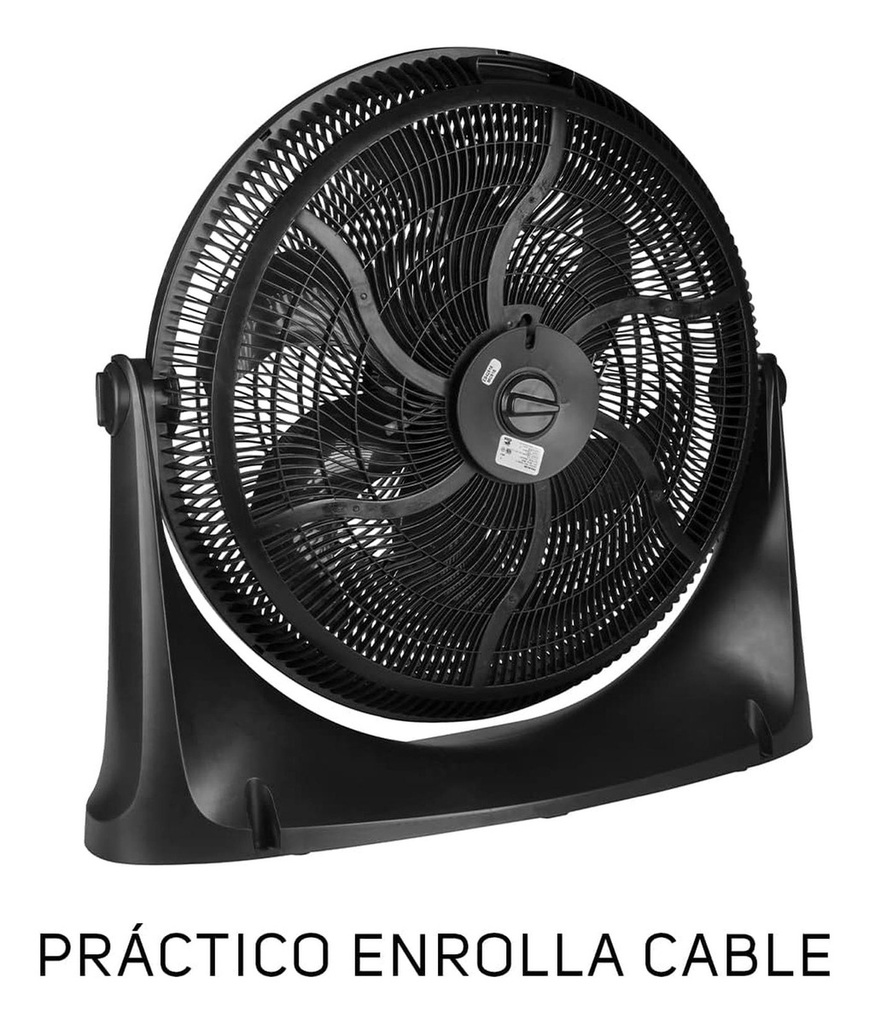 Ventilador De Piso Taurus Rush, 20 , Ecojet, Empotrable Color De La Estructura Negro Color De Las Aspas Negro