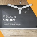 Ventilador De Techo 56  Apus Taurus 3 Velocidades Color De La Estructura Blanco Color De Las Aspas Blanco