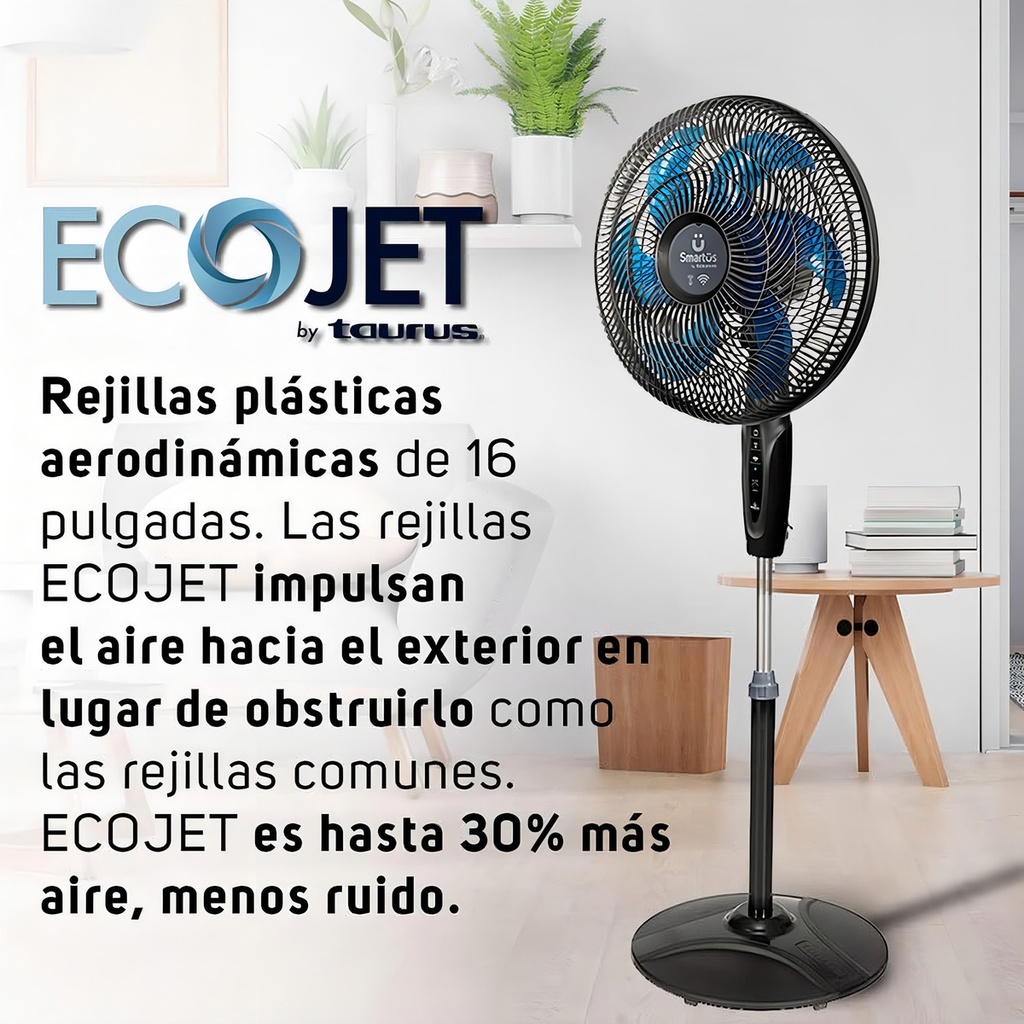 Ventilador Inteligente Wifi Magnüs Taurus Control De Voz Color De La Estructura Negro
