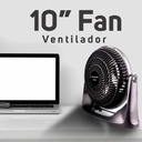 Ventilador Mesa Y Pared Taurus Oasis 10 Pul. Gran Flujo Cantidad De Aspas 6 Color De La Estructura Negro Diámetro 26 Cm Material De Las Aspas Plástico