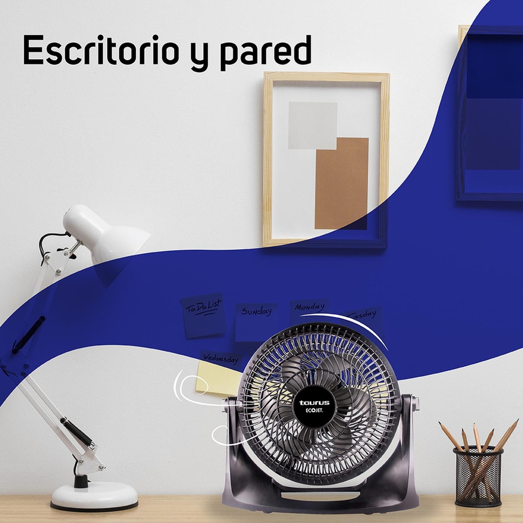 Ventilador Mesa Y Pared Taurus Oasis 10 Pul. Gran Flujo Cantidad De Aspas 6 Color De La Estructura Negro Diámetro 26 Cm Material De Las Aspas Plástico