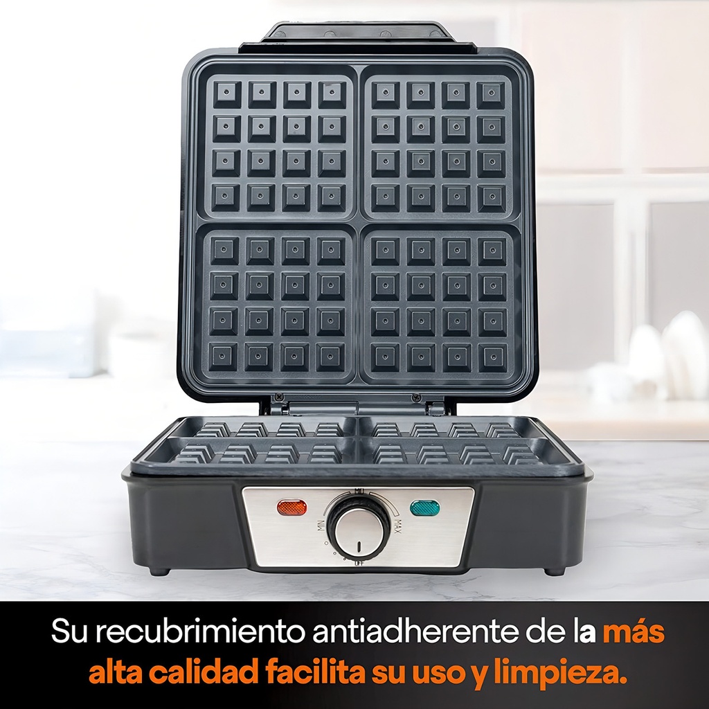 Waflera Eléctrica Masterchef  Mk-wm-4 Color Gris 127v