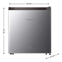 Frigobar Hisense Rr16d6alx1 1.6 P3 Color Silver Color Plateado
