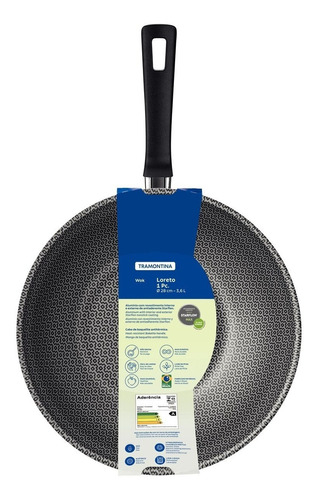 Wok Tramontina Loreto 28 Cm 3.6 L Color Rojo