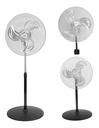 Ventilador Dace 3 En 1 Base Clip 18 100w Holbox V318104 Color De La Estructura Negro Color De Las Aspas Cromo Diámetro 18 Cm Material De Las Aspas Metal