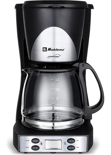 [CKM-212PIN] Cafetera Programable Koblenz® 12 Tazas, Filtro Lavable Negro