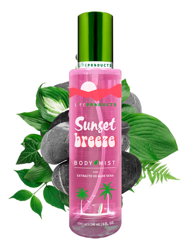 [018015851289] Body Mist Con Aloe Vera Sunset Breeze By Life Products