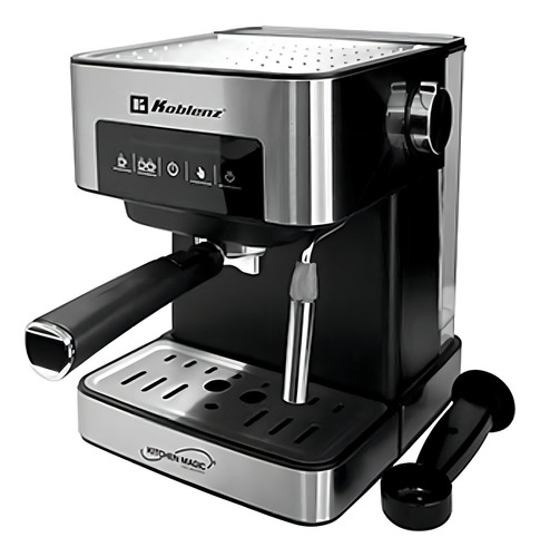 [CKM-750EIN] Koblenz Ckm-750 Ein Cafetera Espresso De 20 Bares De Presión 850w, Prepara 2 Tazas Por Ciclo Con Sistema De Espuma, Color Negro/inox 120v