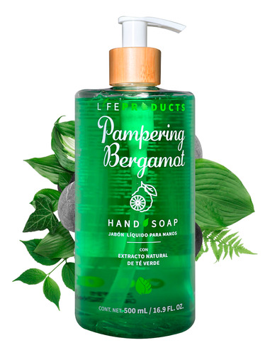[018015160831] Jabón Líquido Manos Pampering Bergamot 500 Ml Life Products