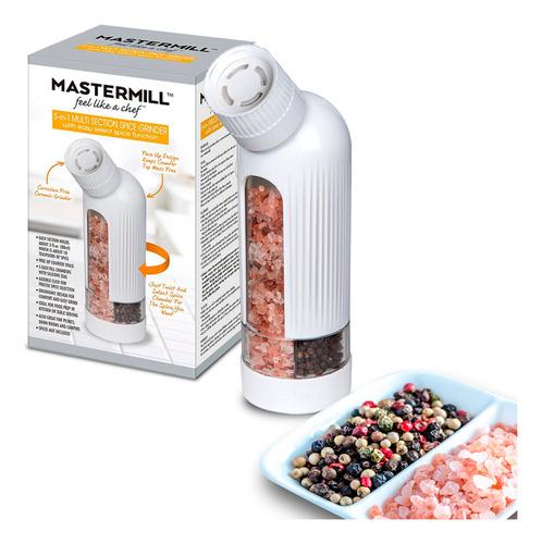 [MP-148] Mastermill Molinillo Sal Grano Especias 5 En 1 Dispensador