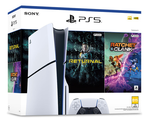 [PS5HW2015-STA] Playstation 5 Slim Standard 1tb Bundle Con 2 Juegos Físicos