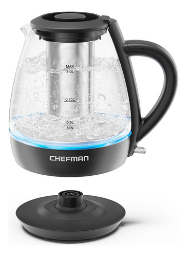 [RJ11-10-GMRL] Jarra Eléctrica Chefman Rj11-10-gmrl-ti-mx Negra 127v 1l