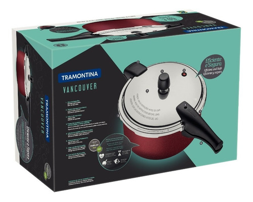 [20589-724] Olla De Presión Tramontina Vancouver En Aluminio 6 L Rojo