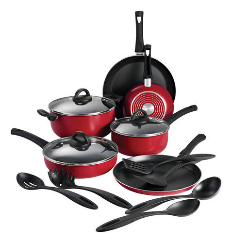 [32200-643] Batería De Cocina Tramontina Lazio 11 Piezas Color Rojo