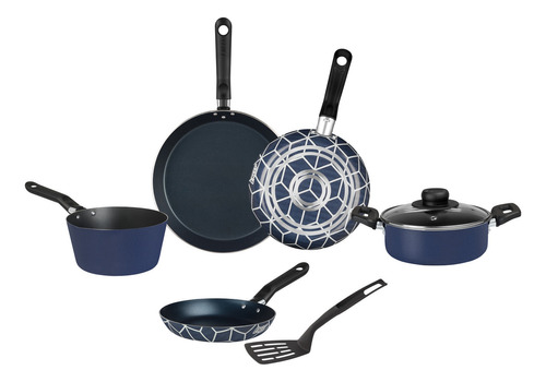 [58524] Batería De Cocina Ekco 58524 One 7 Pzas Color Azul