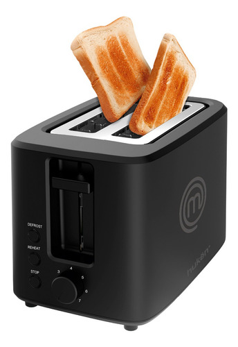 [MK-T-2] Tostador De Pan Ranura Xg 2 Rebanadas Masterchef By Hukën Color Negro