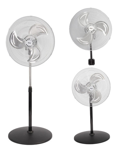 [V318104] Ventilador Dace 3 En 1 Base Clip 18 100w Holbox V318104 Color De La Estructura Negro Color De Las Aspas Cromo Diámetro 18 Cm Material De Las Aspas Metal