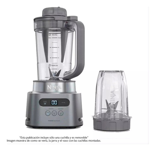 [SS150-GRIS] Licuadora Ninja Twisti Duo Ss150 De Alta Velocidad, 34 Fl Oz, 120v, Plateada
