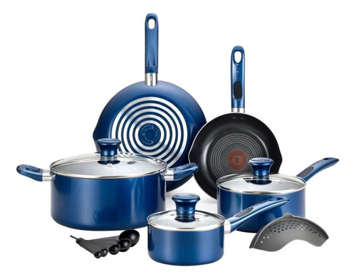 [B037SE64AZUL] Batería De Cocina T-fal Excite 14 Piezas B037se64azul Color Azul