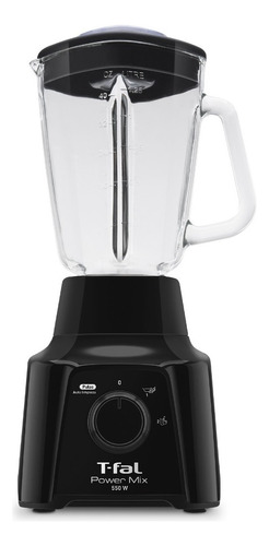 [LN2838MX-NEGR] Licuadora De 2 Velocidades Powermix Negra Con Vaso De Vidrio De 1.25 L, 550 W,t-fal Ln2838mx