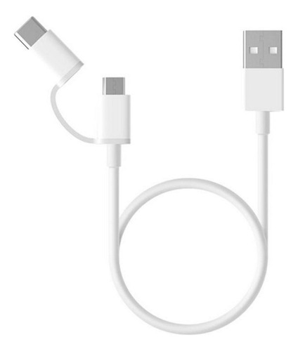 [SJX02ZM] Cable Micro Usb Type-c 100cm Mi 2-in-1 Xiaomi Color Blanco